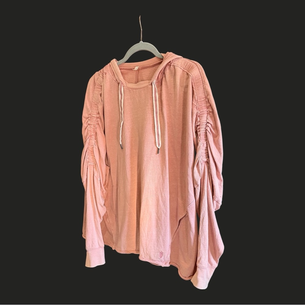 FREE PEOPLE MOVEMENT Cayuga Hooded Tunic Hoodie Sweatshirt‎ Pink Oversized M - Picture 5 of 13